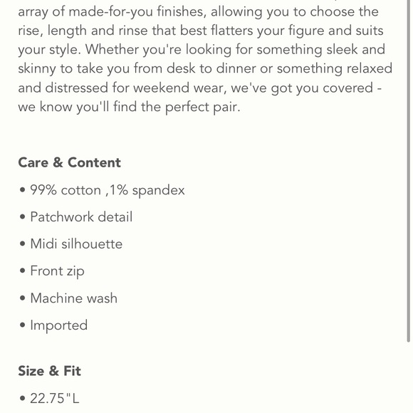 Pilcro Patchwork Denim Midi Skirt 6 NWT - Picture 11 of 11